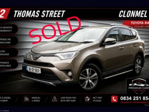 Toyota RAV4 SUV, Diesel, 2018, Brown