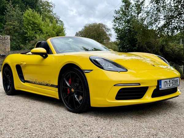 Porsche Boxster Convertible, Petrol, 2017, Yellow