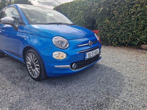 Fiat 500 Hatchback, Petrol, 2019, Blue