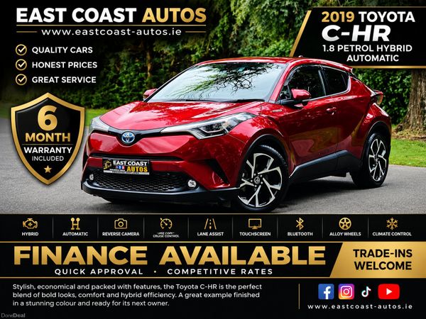 Toyota C-HR Hatchback, Petrol Hybrid, 2019, Red