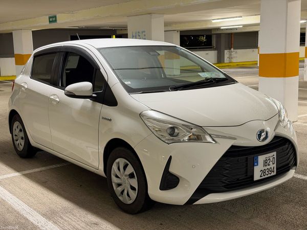 Toyota Vitz Hatchback, Petrol Hybrid, 2018, White