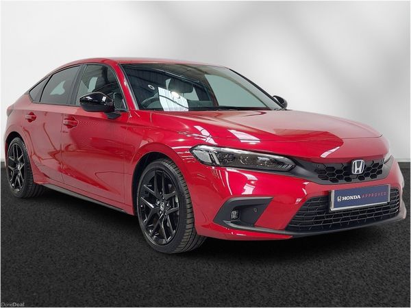 Honda Civic Hatchback, Petrol Hybrid, 2022, Red