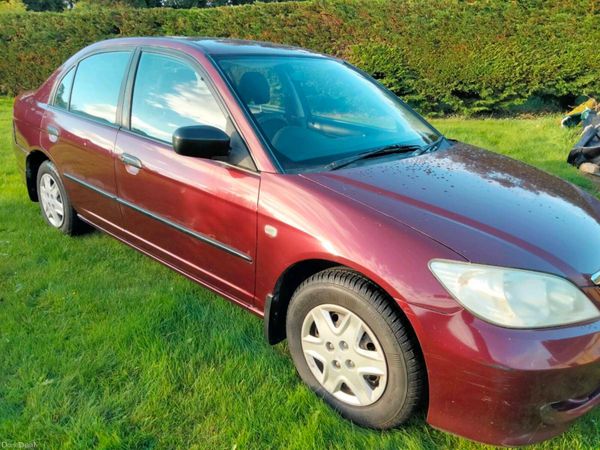 Honda Civic Saloon, Petrol, 2004, Red