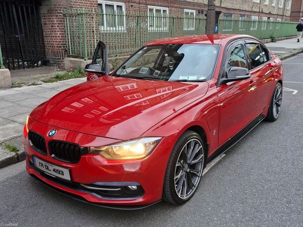 BMW 3-Series Saloon, Petrol Plug-in Hybrid, 2017, Red