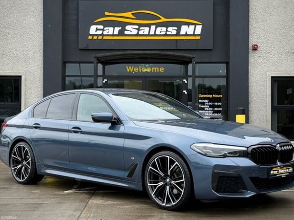 BMW 5-Series Saloon, Diesel Hybrid, 2022, Blue
