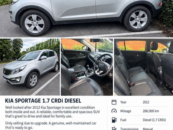 Kia Sportage SUV, Diesel, 2012, Silver