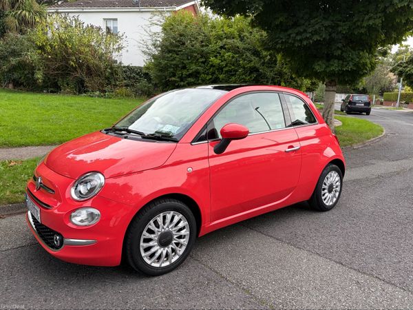Fiat 500 Hatchback, Petrol, 2015, Red