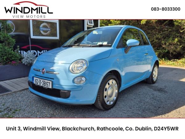 Fiat 500 Hatchback, Petrol, 2015, Blue