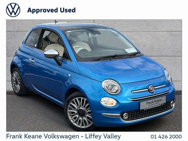 Fiat 500 Hatchback, Petrol, 2018, Blue