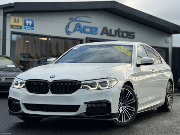 BMW 5-Series Saloon, Petrol Plug-in Hybrid, 2017, White