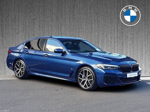 BMW 5-Series Saloon, Petrol Plug-in Hybrid, 2021, Blue