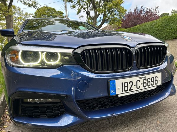 BMW 5-Series Saloon, Petrol Plug-in Hybrid, 2018, Blue