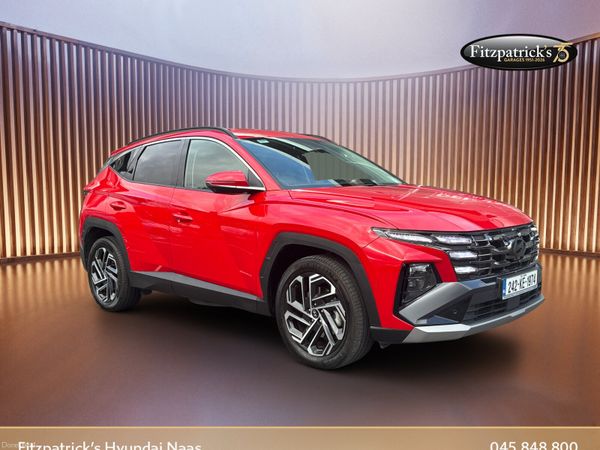 Hyundai Tucson SUV, Petrol Hybrid, 2024, Red