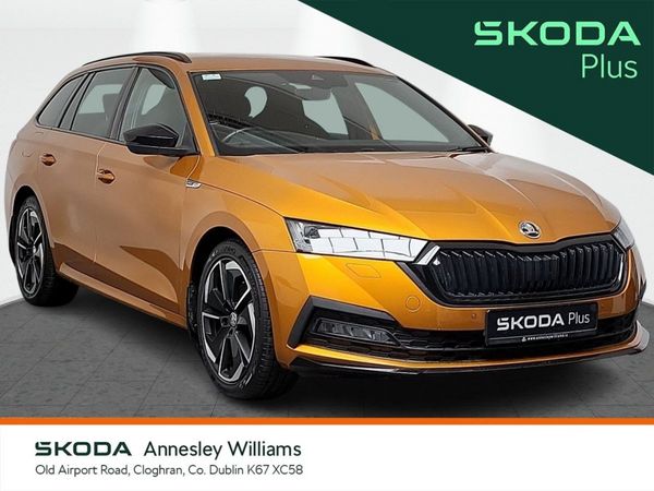 Skoda Octavia Estate, Petrol, 2024, Orange