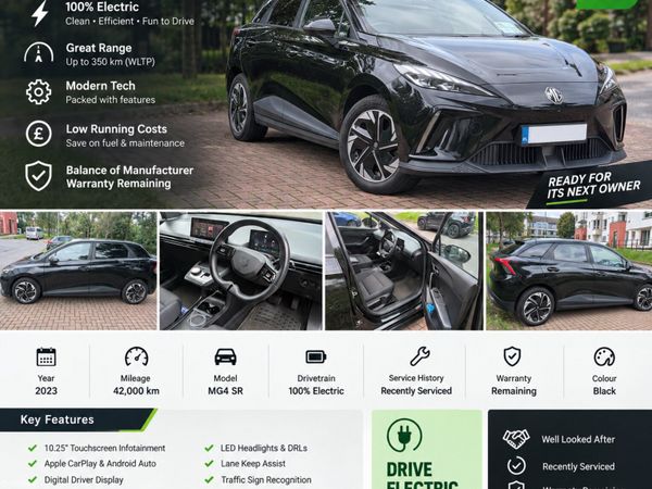MG MG4 Hatchback, Electric, 2023, Black
