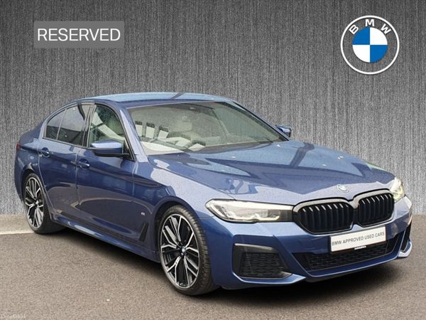BMW 5-Series Saloon, Diesel Hybrid, 2022, Blue