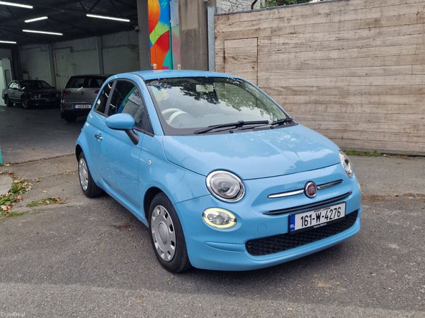 Fiat 500 Hatchback, Petrol, 2016, Blue