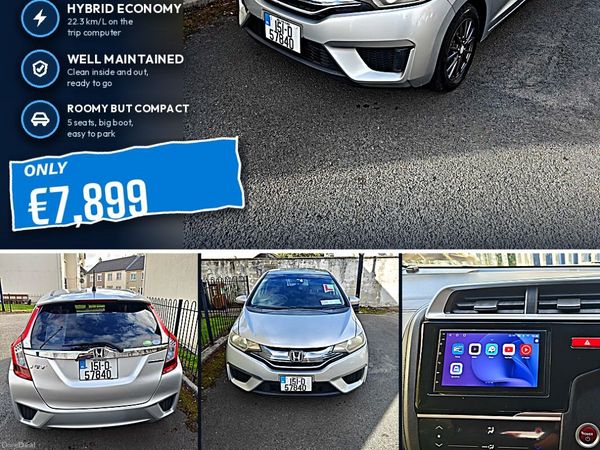 Honda Fit Hatchback, Petrol Hybrid, 2015, Silver