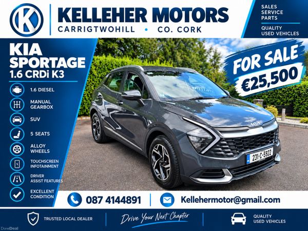 Kia Sportage SUV, Diesel Hybrid, 2023, Grey