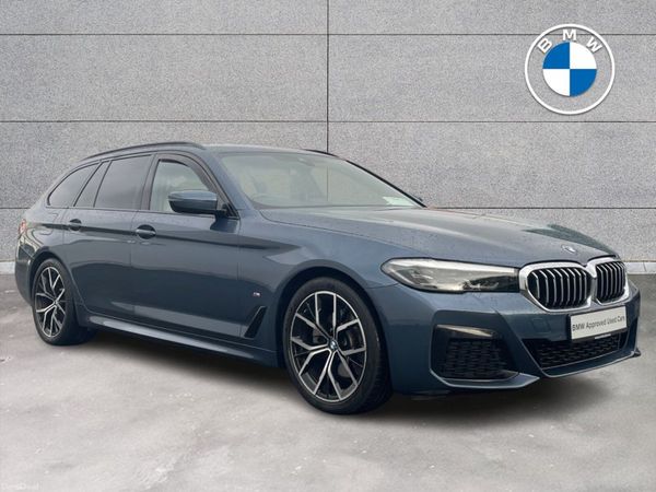 BMW 5-Series Estate, Diesel Hybrid, 2024, Blue