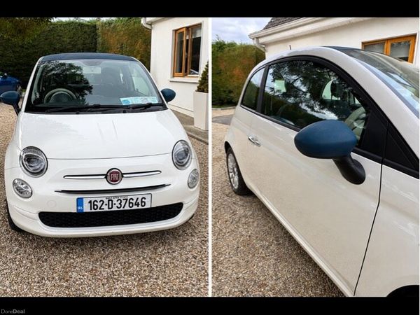 Fiat 500 Hatchback, Petrol, 2016, White