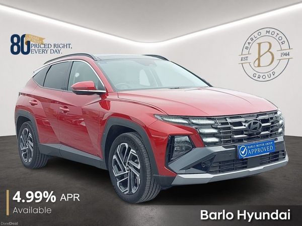 Hyundai Tucson SUV, Petrol Plug-in Hybrid, 2025, Red
