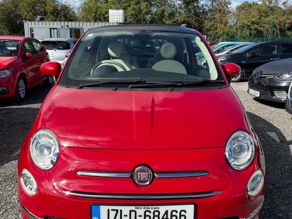 Fiat 500 Hatchback, Petrol, 2017, Red