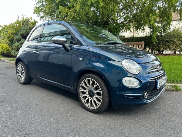 Fiat 500 Hatchback, Petrol, 2018, Blue