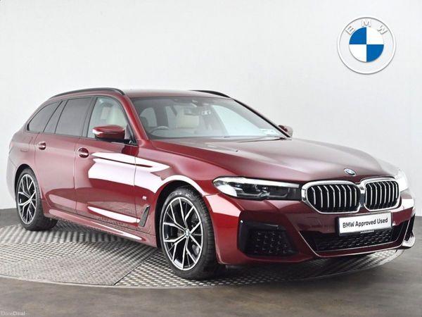 BMW 5-Series Estate, Diesel Hybrid, 2024, Red