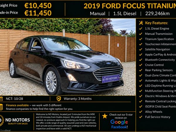 Ford Focus Hatchback, Diesel, 2019, Black