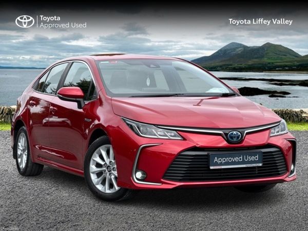 Toyota Corolla Saloon, Petrol Hybrid, 2021, Red