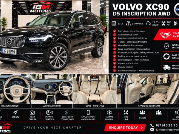 Volvo XC90 SUV, Diesel, 2016, Black