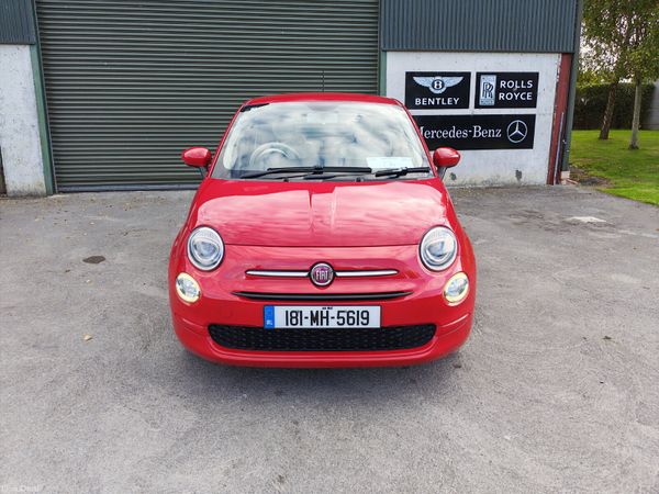 Fiat 500 Hatchback, Petrol, 2018, Red