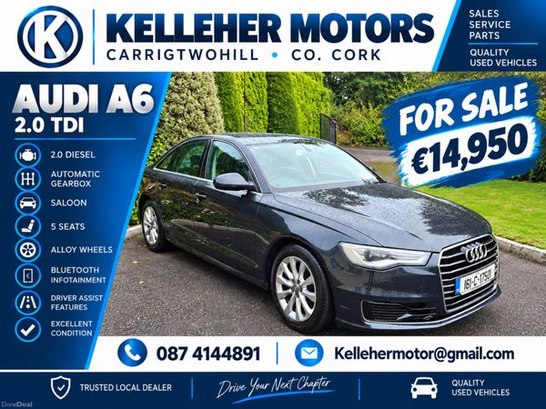 Audi A6 Saloon, Diesel, 2016, Blue