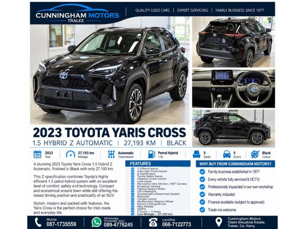 Toyota Yaris Cross SUV, Petrol Hybrid, 2023, Black