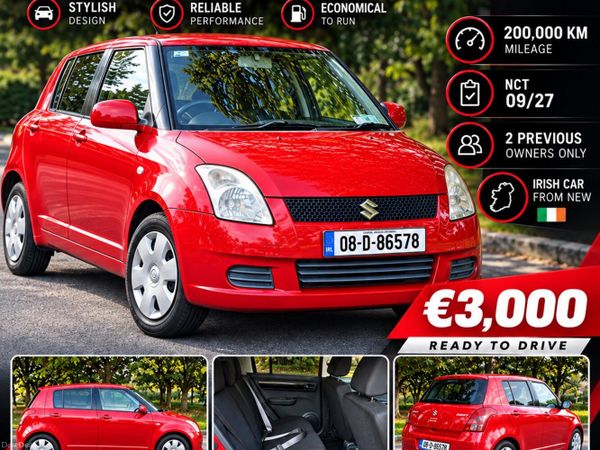 Suzuki Swift Hatchback, Petrol, 2006, Red