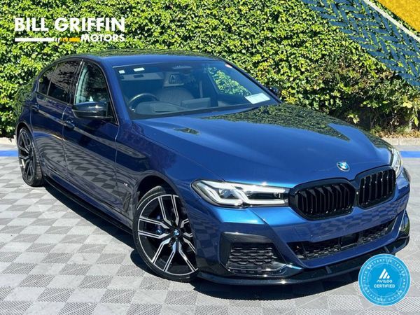 BMW 5-Series Saloon, Petrol Plug-in Hybrid, 2021, Blue