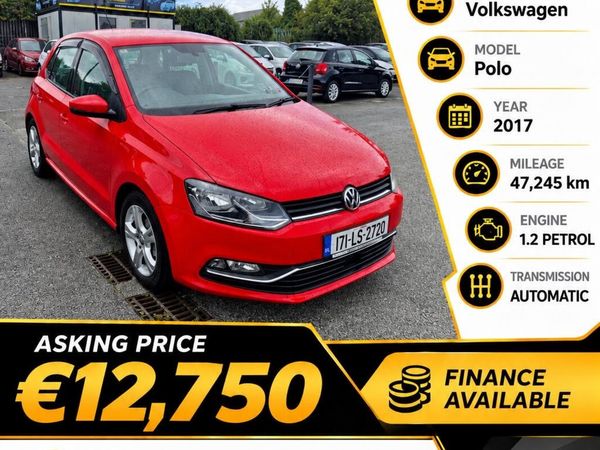 Volkswagen Polo Hatchback, Petrol, 2017, Red