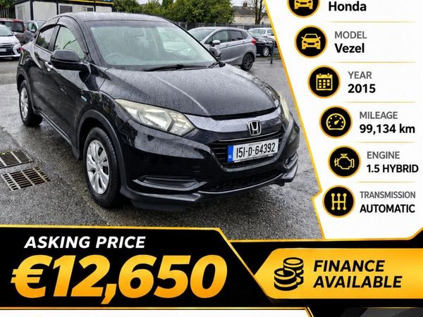 Honda Vezel SUV, Petrol Hybrid, 2015, Black