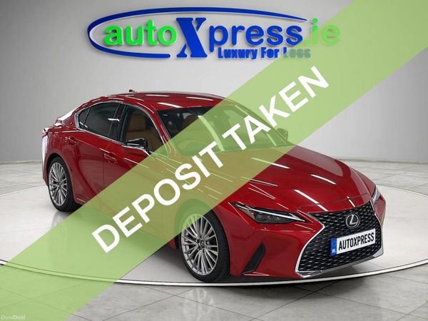 Lexus IS Saloon, Petrol Hybrid, 2021, Red
