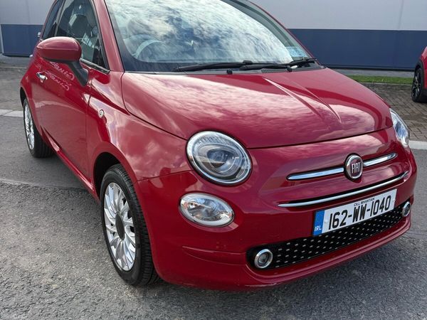 Fiat 500 Hatchback, Petrol, 2016, Red