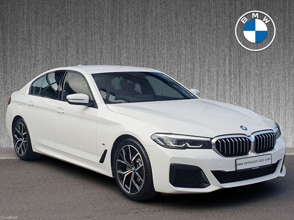 BMW 5-Series Saloon, Diesel Hybrid, 2022, White