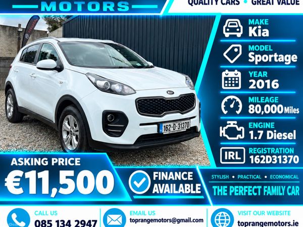 Kia Sportage SUV, Diesel, 2016, White