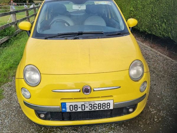 Fiat 500 Hatchback, Petrol, 2008, Yellow