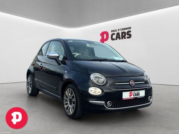 Fiat 500 Hatchback, Petrol, 2017, Black