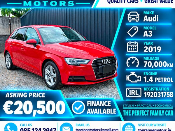 Audi A3 Hatchback, Petrol, 2019, Red