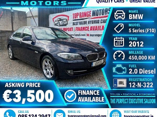 BMW 5-Series Saloon, Diesel, 2012, Blue