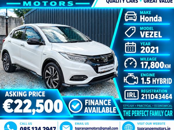 Honda Vezel SUV, Petrol Hybrid, 2021, White