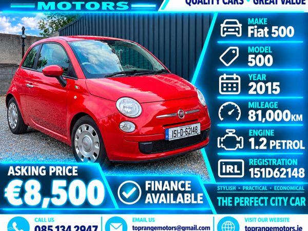 Fiat 500 Coupe, Petrol, 2015, Red