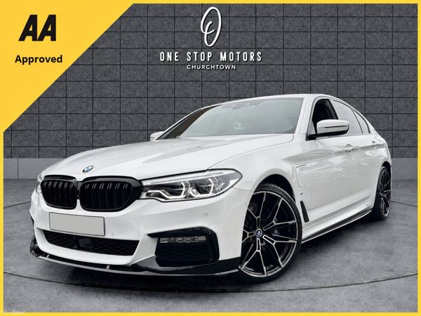 BMW 5-Series Saloon, Petrol Plug-in Hybrid, 2019, White